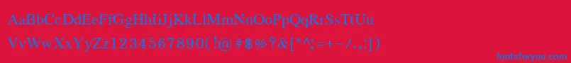 Eucrosiaupc Font – Blue Fonts on Red Background