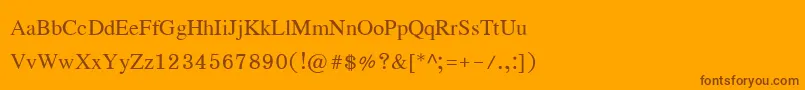 Eucrosiaupc Font – Brown Fonts on Orange Background