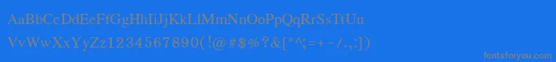 Eucrosiaupc Font – Gray Fonts on Blue Background
