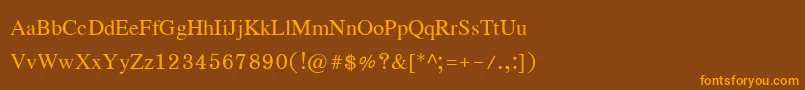 Eucrosiaupc Font – Orange Fonts on Brown Background