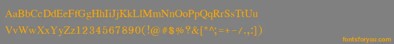 Eucrosiaupc Font – Orange Fonts on Gray Background