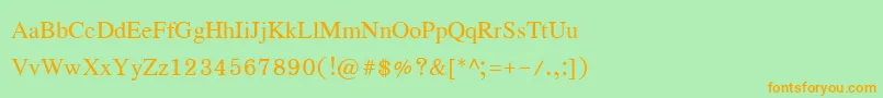 Eucrosiaupc Font – Orange Fonts on Green Background