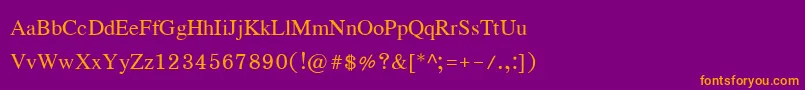 Eucrosiaupc Font – Orange Fonts on Purple Background
