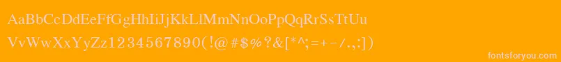Eucrosiaupc Font – Pink Fonts on Orange Background