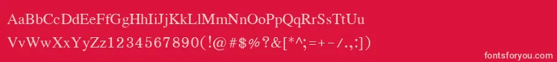 Eucrosiaupc Font – Pink Fonts on Red Background