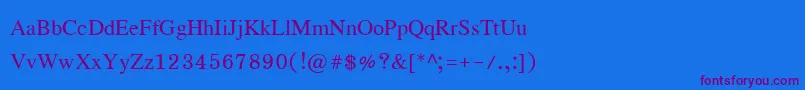 Eucrosiaupc Font – Purple Fonts on Blue Background