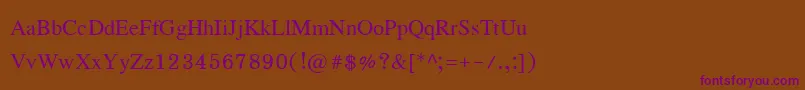 Eucrosiaupc Font – Purple Fonts on Brown Background