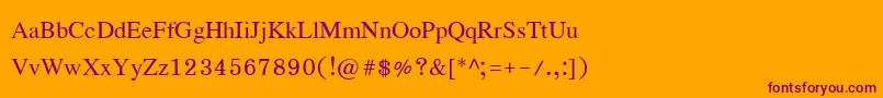 Eucrosiaupc Font – Purple Fonts on Orange Background