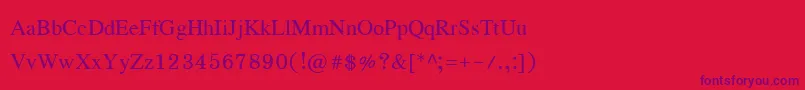 Eucrosiaupc Font – Purple Fonts on Red Background