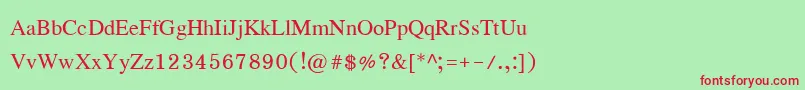 Eucrosiaupc Font – Red Fonts on Green Background