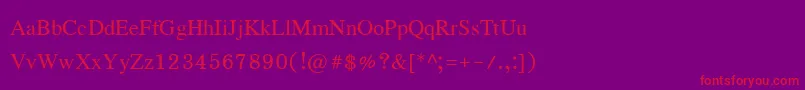 Eucrosiaupc Font – Red Fonts on Purple Background