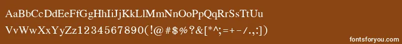 Eucrosiaupc Font – White Fonts on Brown Background
