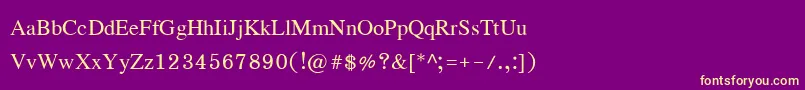 Eucrosiaupc Font – Yellow Fonts on Purple Background
