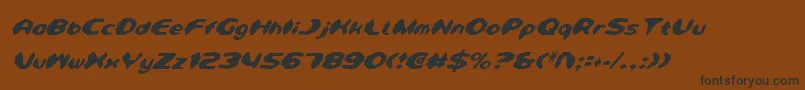 Шрифт DetonatorCondensedItalic – чёрные шрифты на коричневом фоне