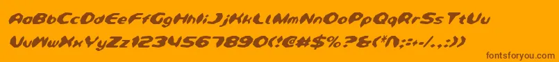 Police DetonatorCondensedItalic – polices brunes sur fond orange