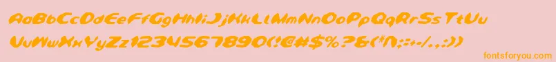 DetonatorCondensedItalic Font – Orange Fonts on Pink Background