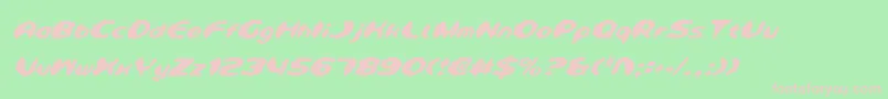 DetonatorCondensedItalic Font – Pink Fonts on Green Background