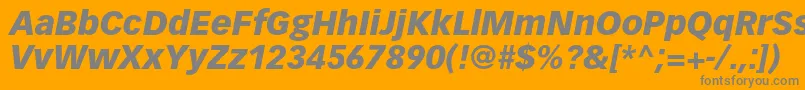 Weitere Informationen zur VectoraltstdBlackitalic-Schriftart VectoraltstdBlackitalic-Schriftart – Graue Schriften auf orangefarbenem Hintergrund
