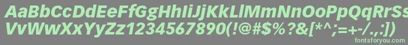 VectoraltstdBlackitalic-fontti – vihreät fontit harmaalla taustalla