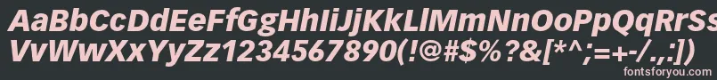 VectoraltstdBlackitalic Font – Pink Fonts on Black Background