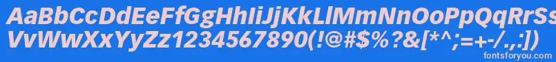 VectoraltstdBlackitalic Font – Pink Fonts on Blue Background