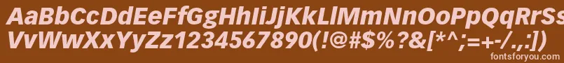 VectoraltstdBlackitalic Font – Pink Fonts on Brown Background