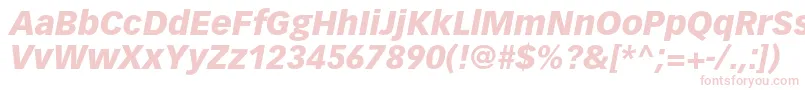 Fonte VectoraltstdBlackitalic – fontes rosa em um fundo branco