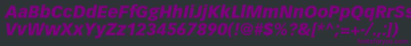 VectoraltstdBlackitalic Font – Purple Fonts on Black Background