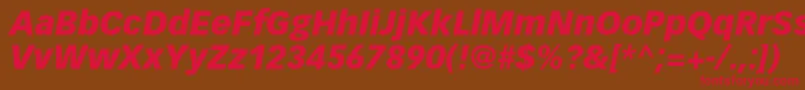 VectoraltstdBlackitalic Font – Red Fonts on Brown Background