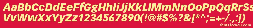 Шрифт VectoraltstdBlackitalic – жёлтые шрифты на красном фоне