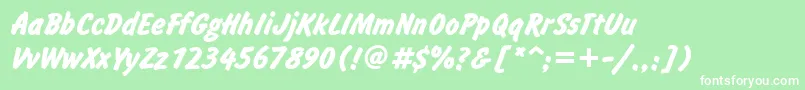 フォントInfor7 – 緑の背景に白い文字
