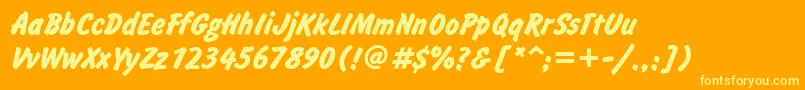 Infor7 Font – Yellow Fonts on Orange Background