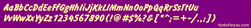 Infor7 Font – Yellow Fonts on Purple Background