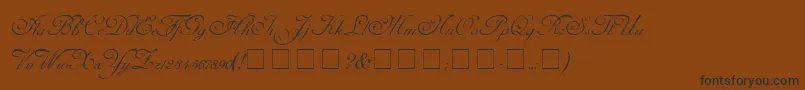 Czcionka CarmelScriptSsi – czarne czcionki na brązowym tle