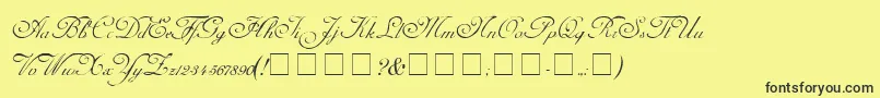 En savoir plus sur la police CarmelScriptSsi Police CarmelScriptSsi – polices noires sur fond jaune