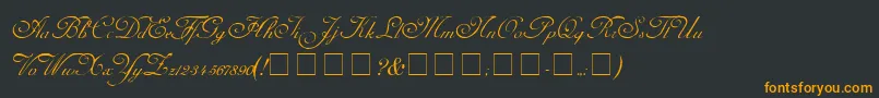Шрифт CarmelScriptSsi – оранжевые шрифты на чёрном фоне
