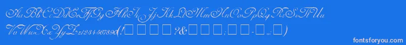 fuente CarmelScriptSsi – Fuentes Rosadas Sobre Fondo Azul