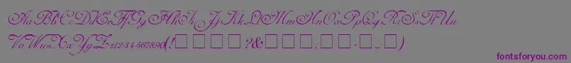 CarmelScriptSsi-Schriftart – Violette Schriften auf grauem Hintergrund