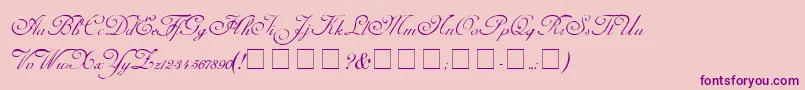 CarmelScriptSsi Font – Purple Fonts on Pink Background