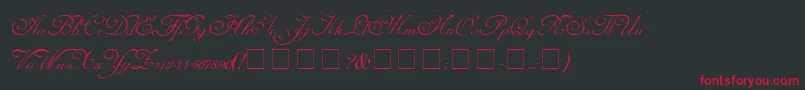 CarmelScriptSsi Font – Red Fonts on Black Background