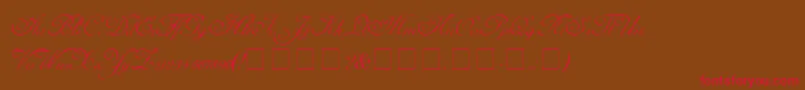 CarmelScriptSsi Font – Red Fonts on Brown Background