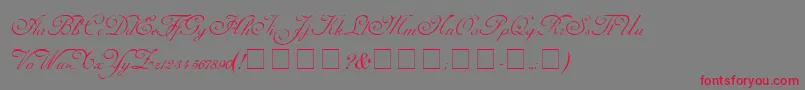 CarmelScriptSsi Font – Red Fonts on Gray Background