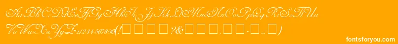 CarmelScriptSsi Font – White Fonts on Orange Background