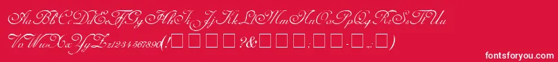 CarmelScriptSsi Font – White Fonts on Red Background
