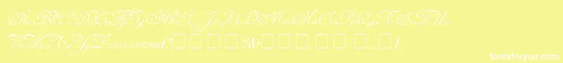 CarmelScriptSsi Font – White Fonts on Yellow Background