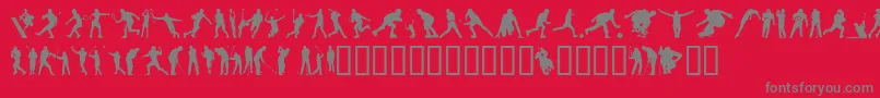 fuente 4yeosport – Fuentes Grises Sobre Fondo Rojo