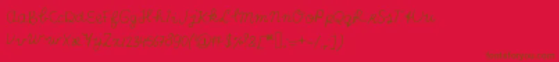ScribbleScrabble Font – Brown Fonts on Red Background