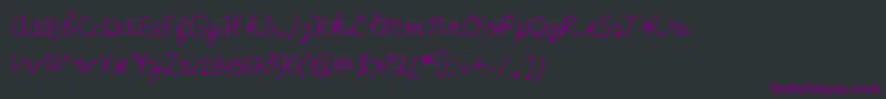 ScribbleScrabble Font – Purple Fonts on Black Background