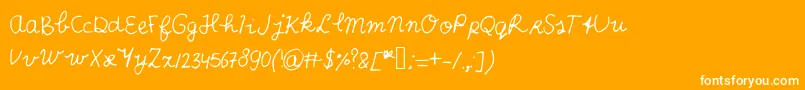 ScribbleScrabble Font – White Fonts on Orange Background