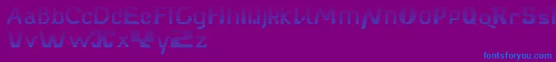 Babelfishzebral Font – Blue Fonts on Purple Background